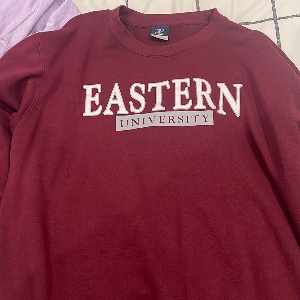 maroon eastern university sweatshirt